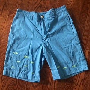 VINEYARD VINES Embroidered Fish Bermuda Shorts Sz 30 Excellent Pre-Owned Conditi